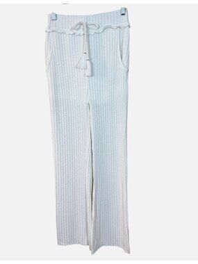 Vintage Havana Ribbed Lettuce Edge Drawstring Waist Cover Up Lounge Pants M